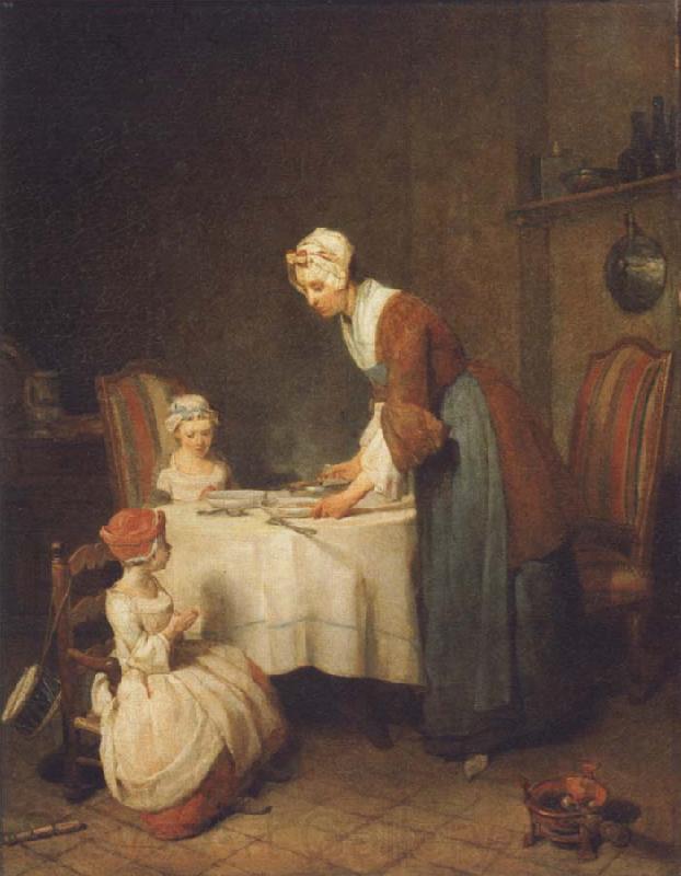 Jean Baptiste Simeon Chardin The grace Norge oil painting art